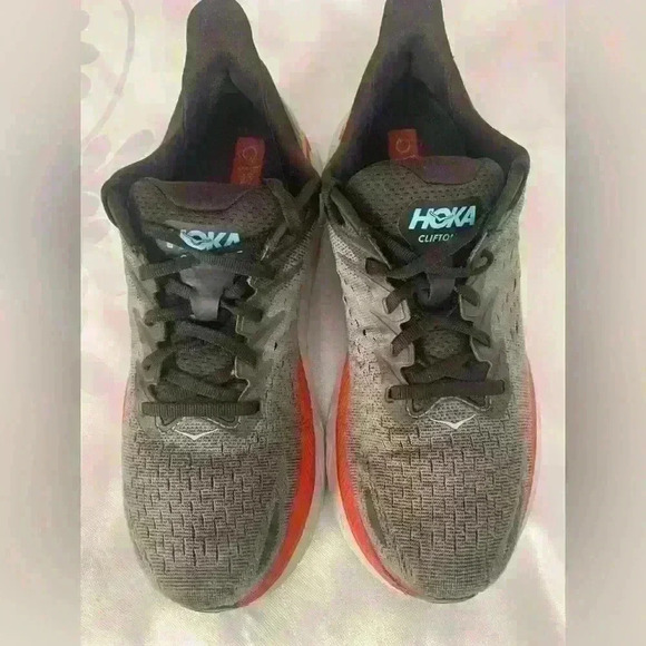 Hoka One One Clifton 8 for Men Anthracite/Castle Rock Running Shoes size 8D